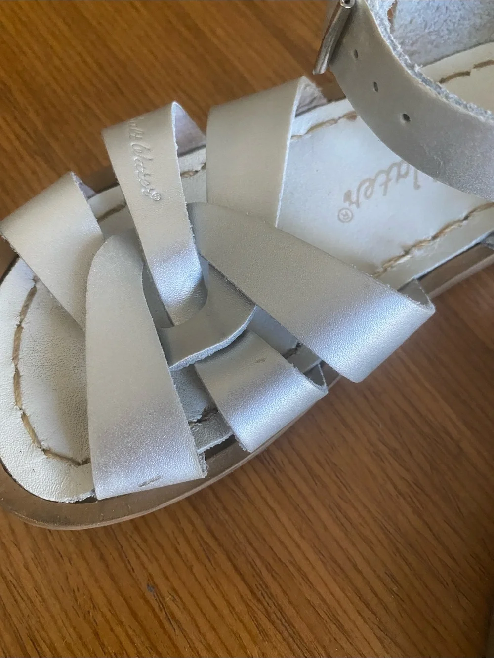 Salt water Sandals by Hoy Silver Toddler 8